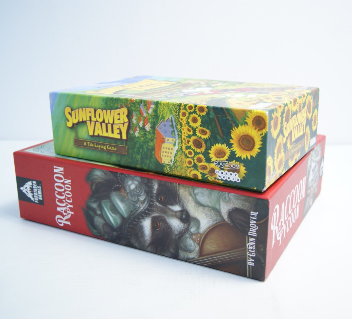Board Card Game Lot: Raccoon Tycoon & Sunflower Valley
