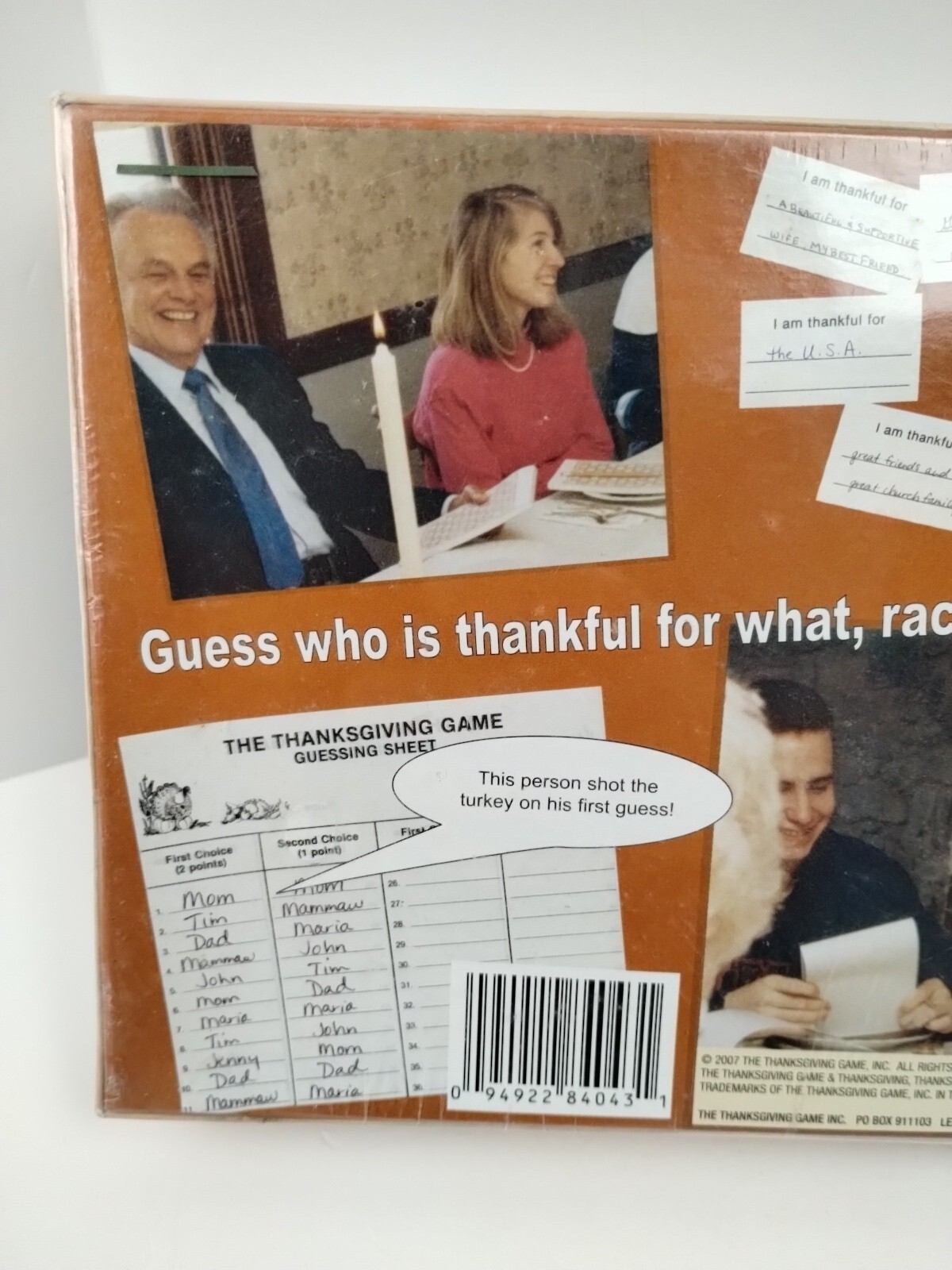The Thanksgiving Game ThanksGuessing, ThanksSharing NEW Sealed