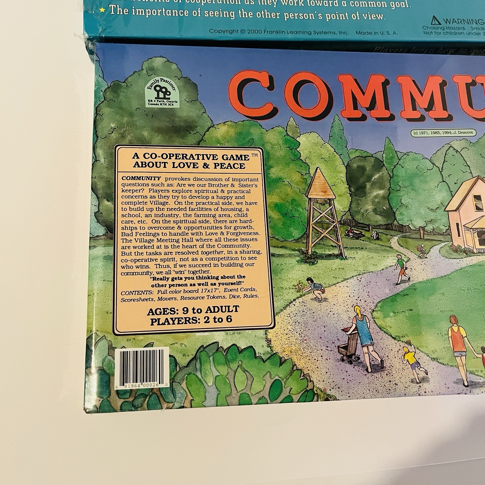Family Pastimes Cooperative Board Games Sealed Canada Community Conflict Busters