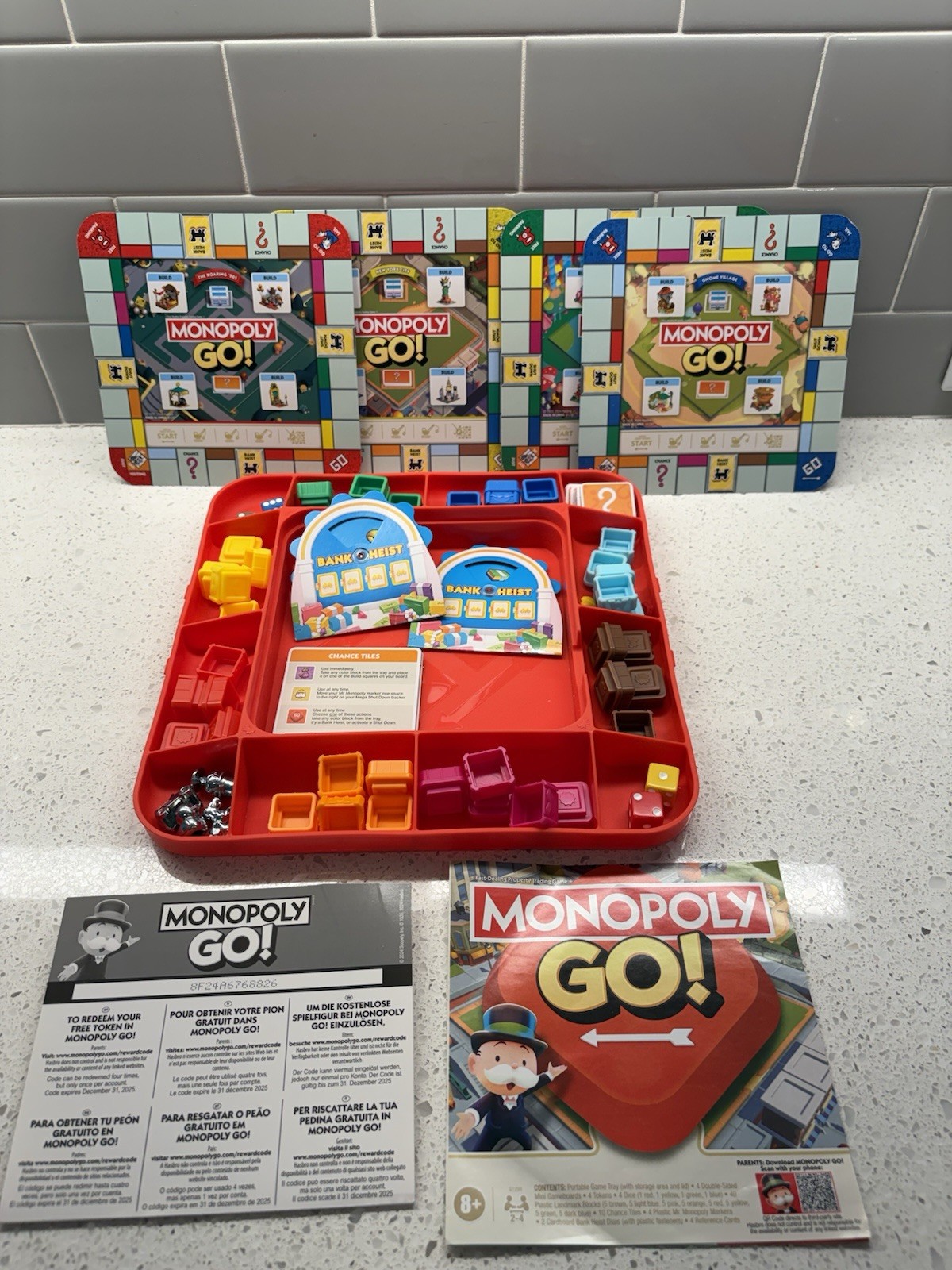 Monoply Grab & Go Travel Version Hasbro Board Game Pocket Travel Size