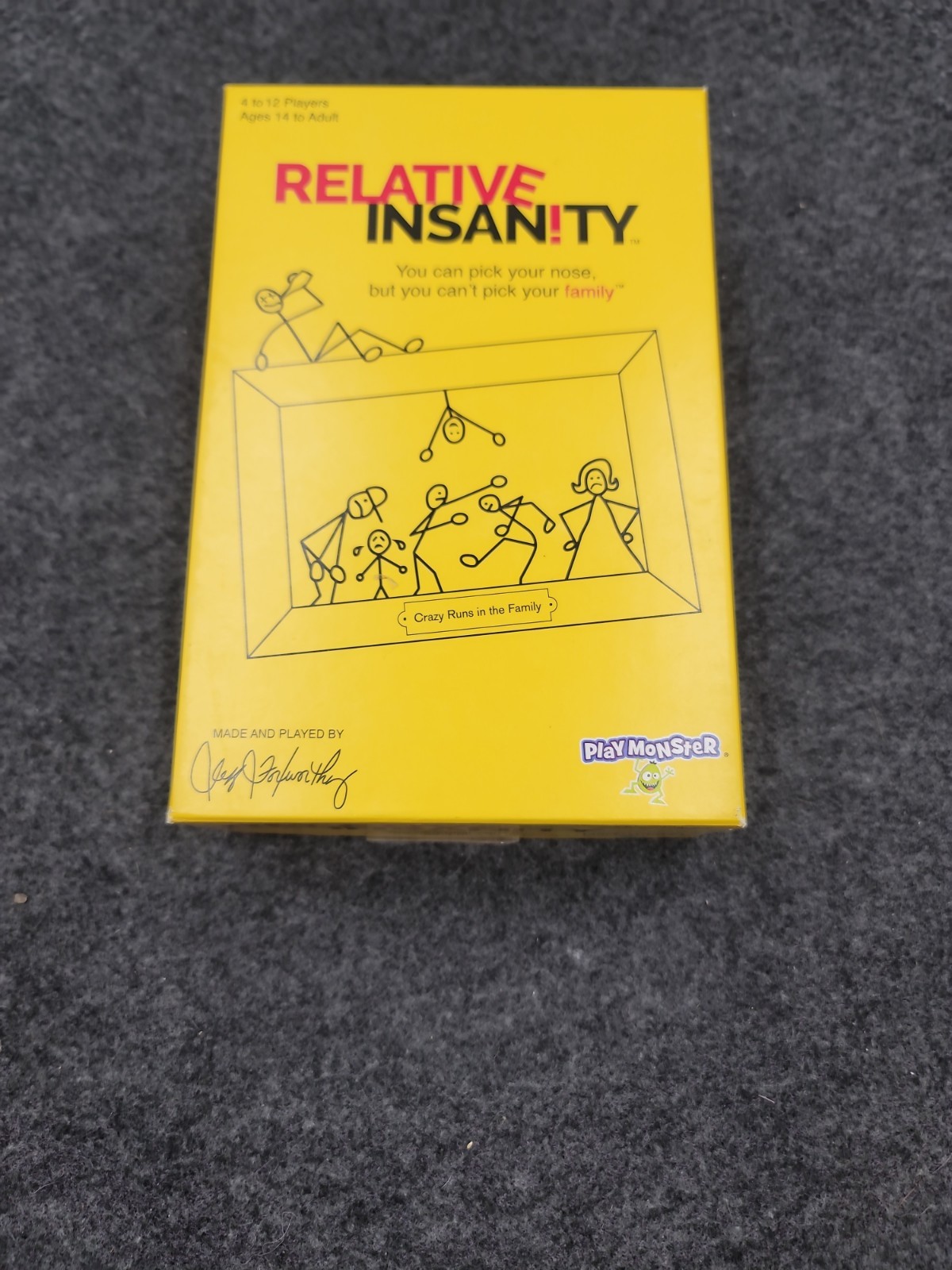 Relative Insanity Game -Jeff Foxworthy-Used Once- Family Fun- Game Night