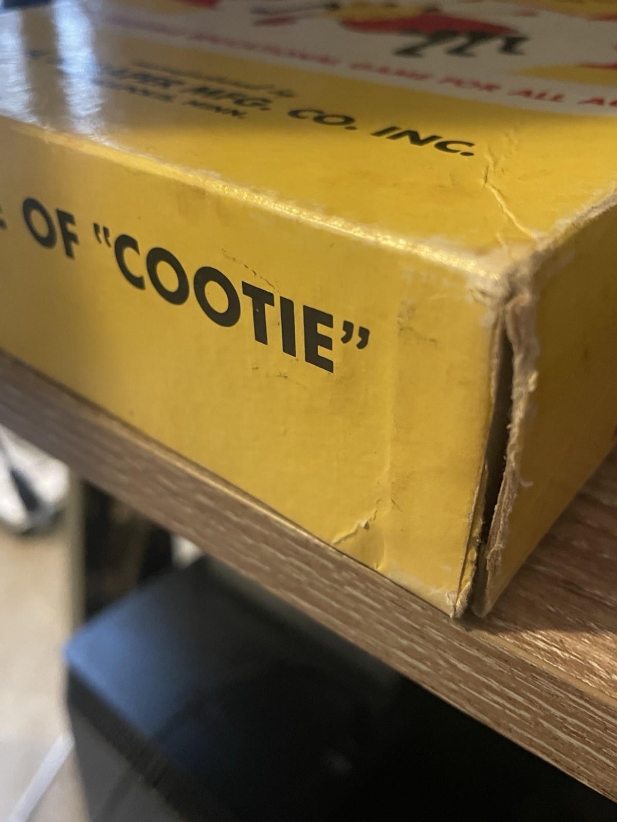Vintage 1949 THE GAME OF COOTIE Original Box W.H. Schaper Mfg Co.-COMPLETE