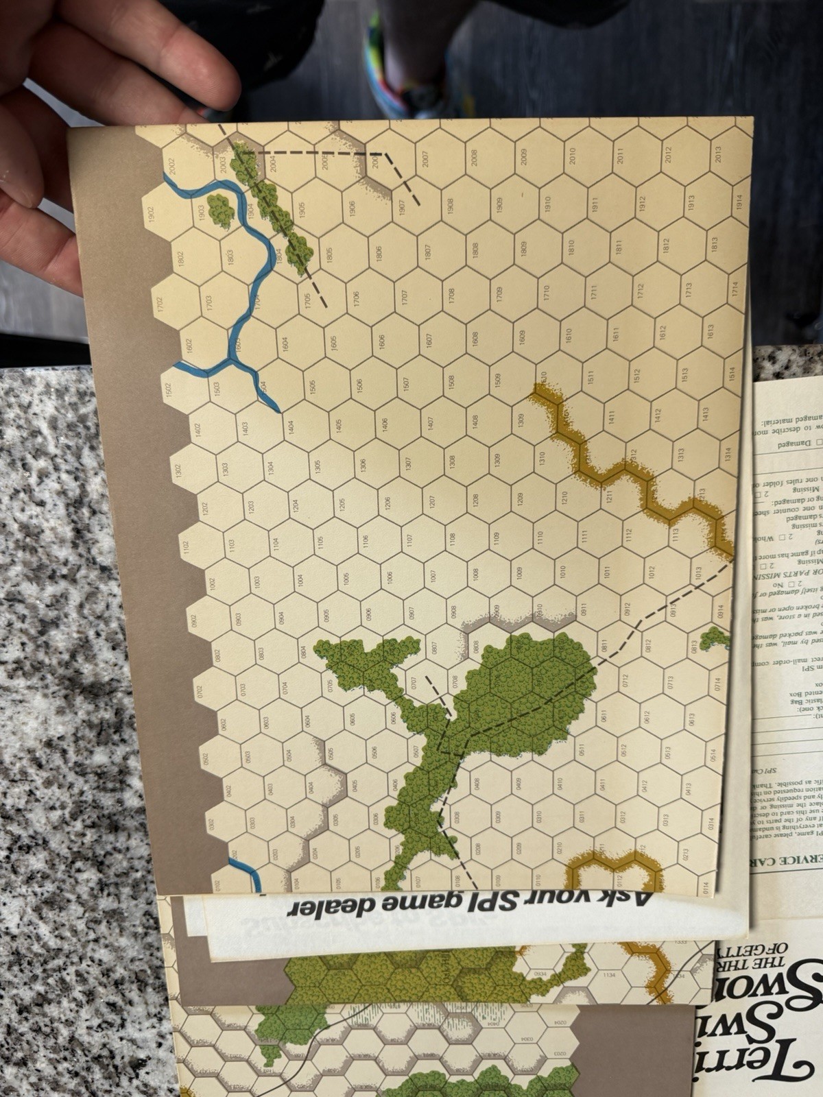 SPI 1976 Tray – TERRIBLE SWIFT SWORD – Three Days of Gettysburg Game UNPUNCHED