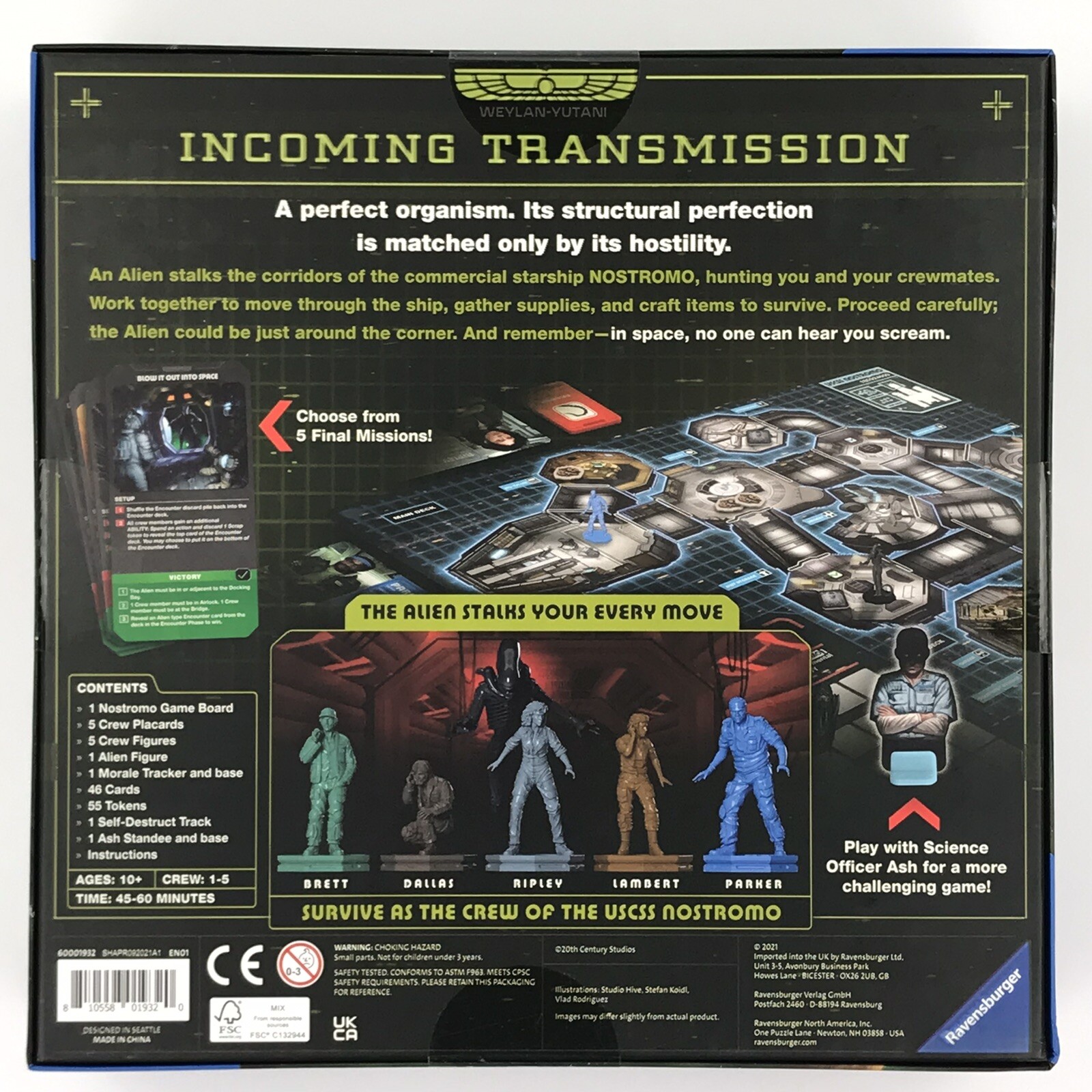 Alien Fate of the Nostromo Board Game Ravensburger Factory Sealed USCSS