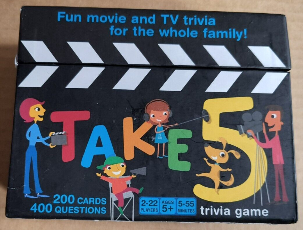 Take 5 Card Game – Fun Movie and TV Trivia Game for the Whole Family-UNPLAYED