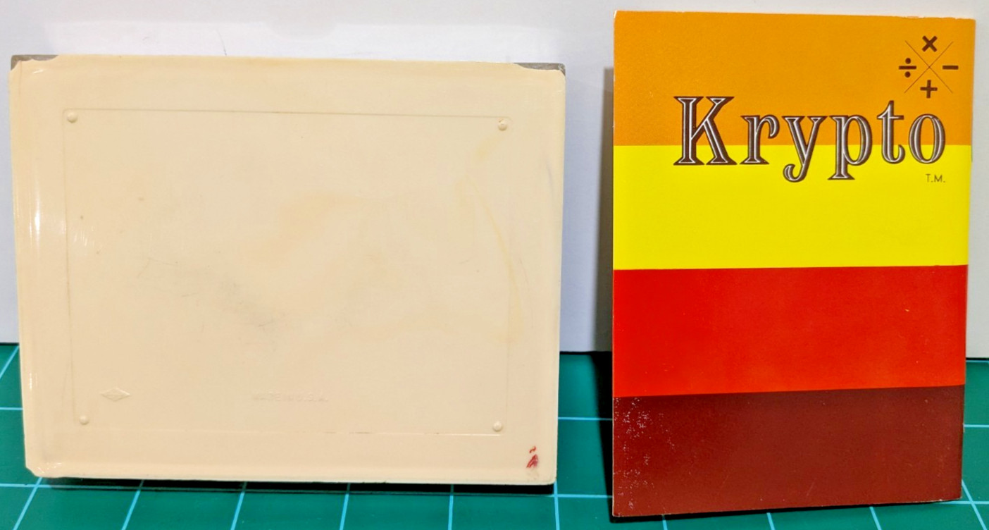 VINTAGE KRYPTO THE THINKING FUN CARD GAME MATH W. GERMANY COMPLETE W/ CASE TIMER