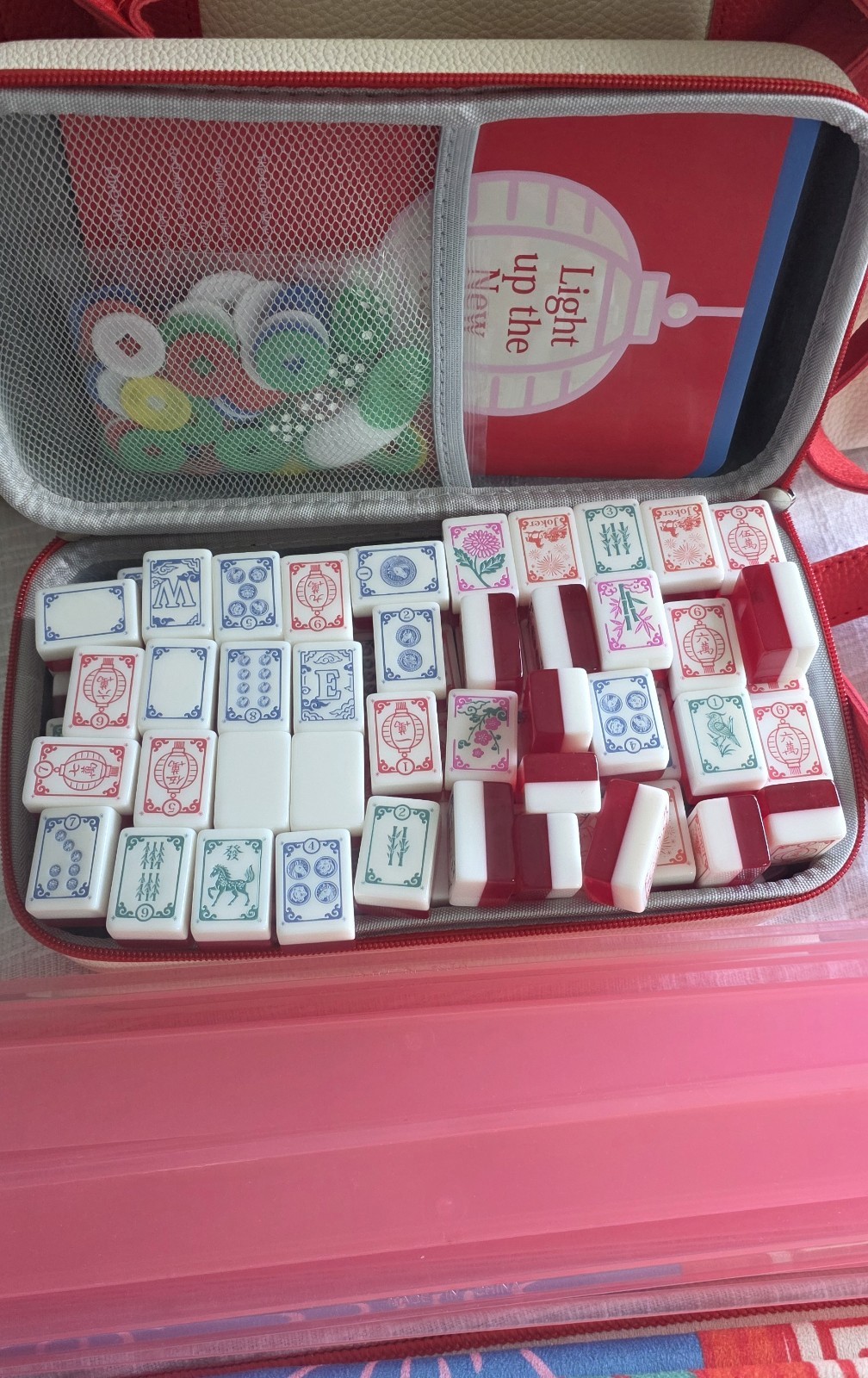 Deluxe Acrylic Horse Lunar Year Edition Mahjong Starter Kit