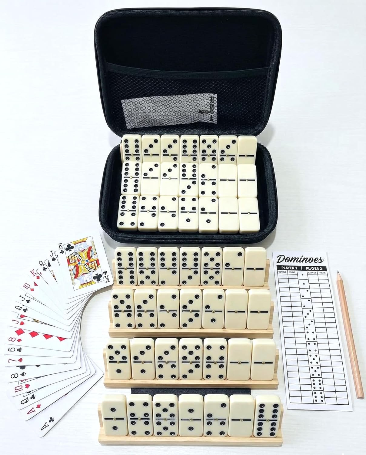 Double 6 Dominoes Set for Adults 28 Tiles Game PRK 14 Complete Set