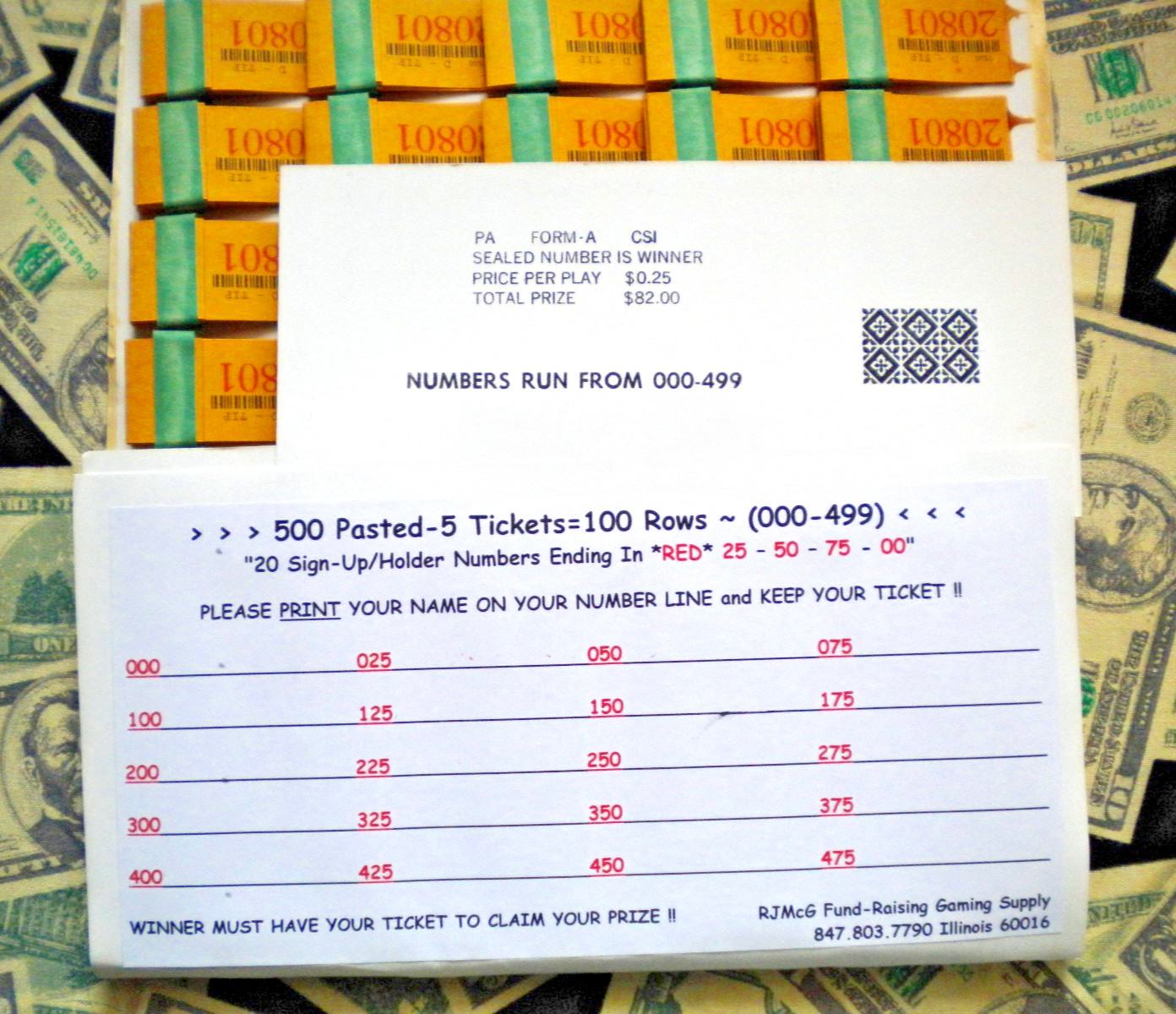 ( 1 ) 500-P5 REGULAR TIP “NOT Sure”(000-499) NumberEnding In 25-50-75-00 PullTab
