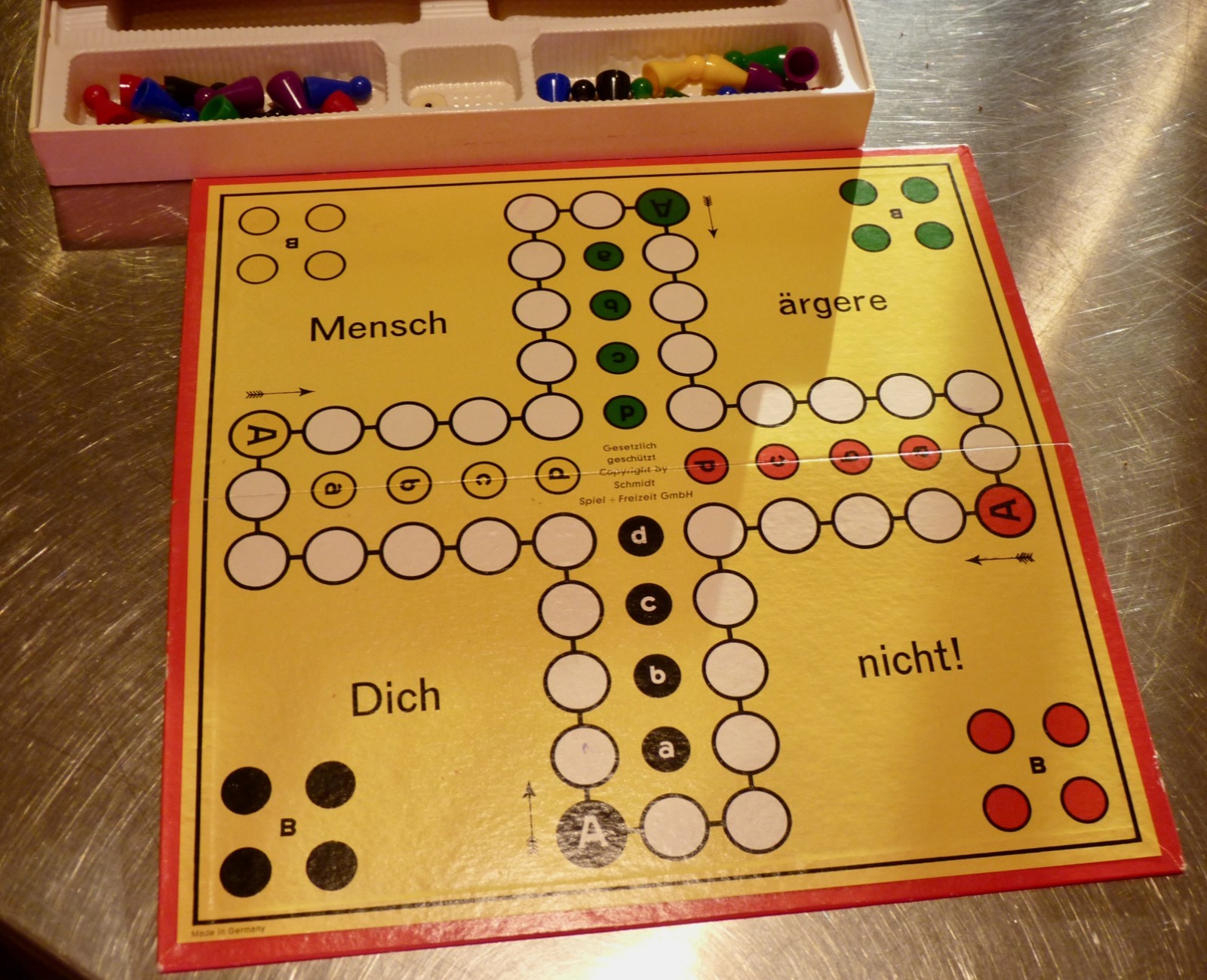 Vintage German Board Game “Mensch, ärgere Dich nicht!” Sorry Parcheesi