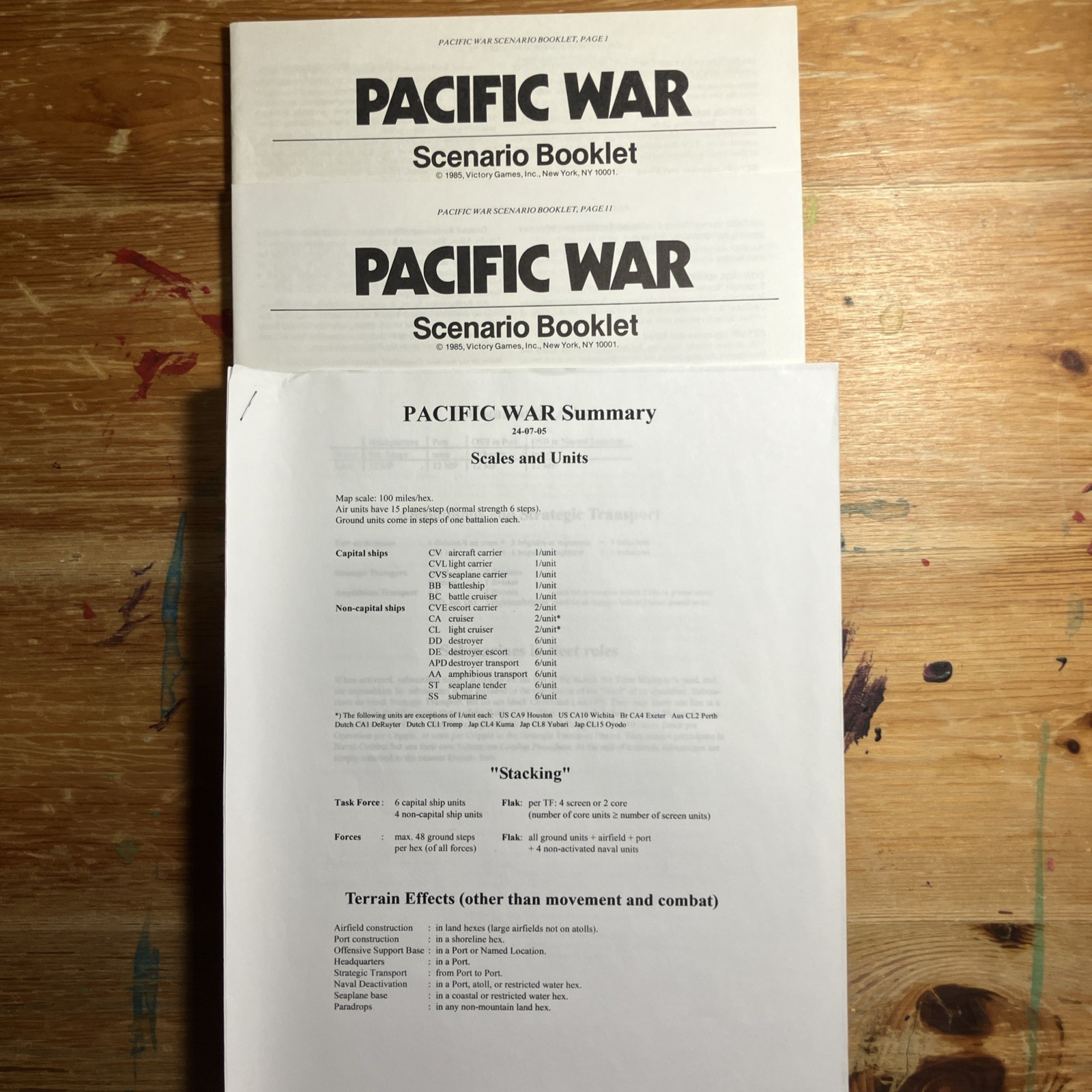 Victory Games Inc. Pacific War The Struggle Against Japan 1941-1945 Laminated