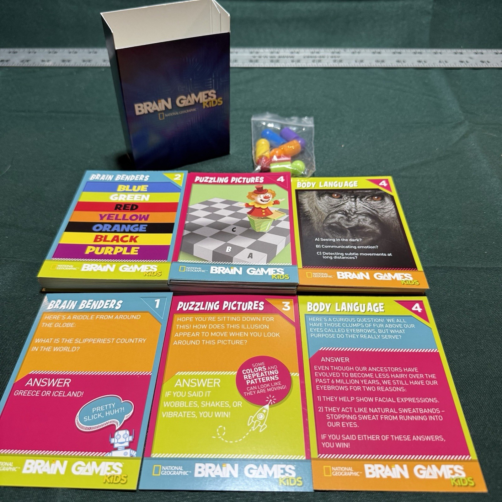 Brain Games Kids Board Game National Geographic Complete-Free Shipping
