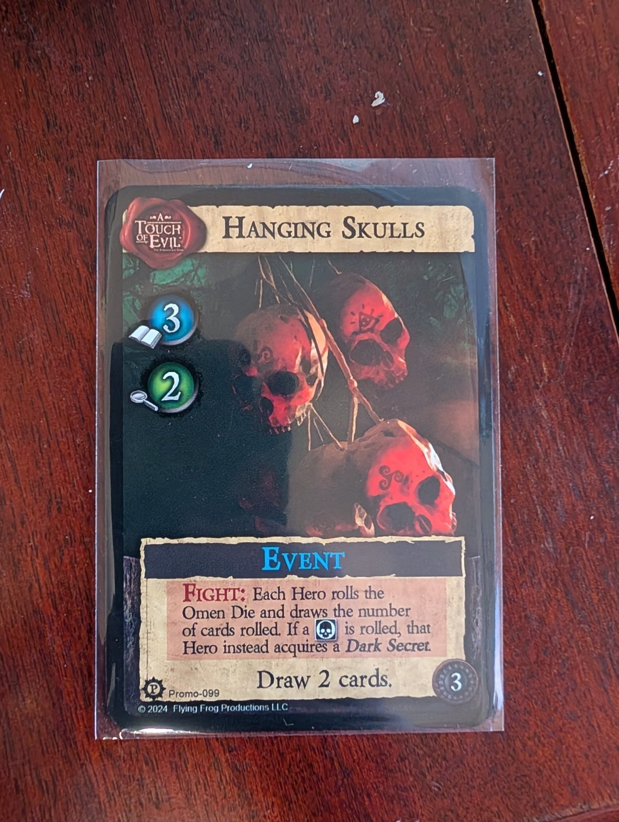 Dark Gothic Colonial Horror Hanging Skulls promo Card Flying Frog