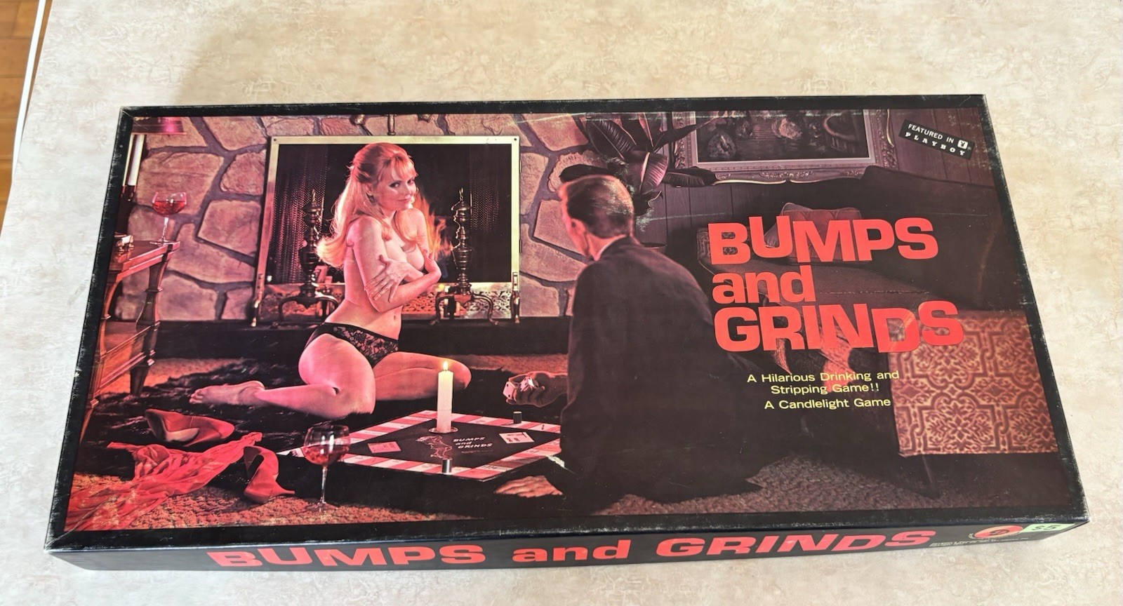 Vintage PLAYBOY 1970 BUMPS and GRINDS Adult Drinking Stripping Board Game