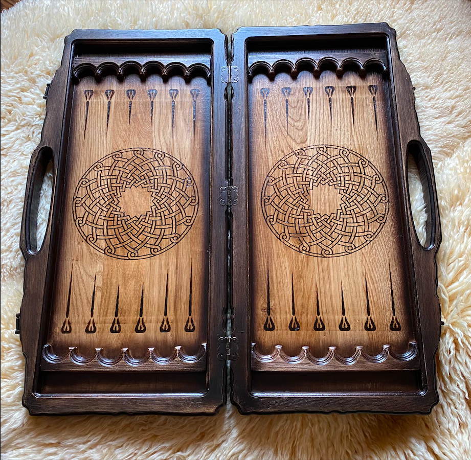 Exclusive BACKGAMMON – Armenia – Large Wooden – BOARD SET GAME – Nardy Wood