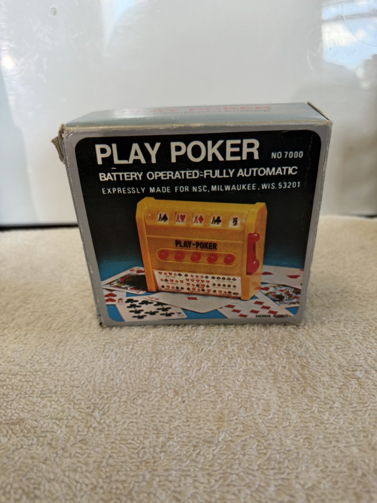 Vintage 1970s Play Poker Game No. 7000 NSC Milwaukee New In Box NIB Battery Op
