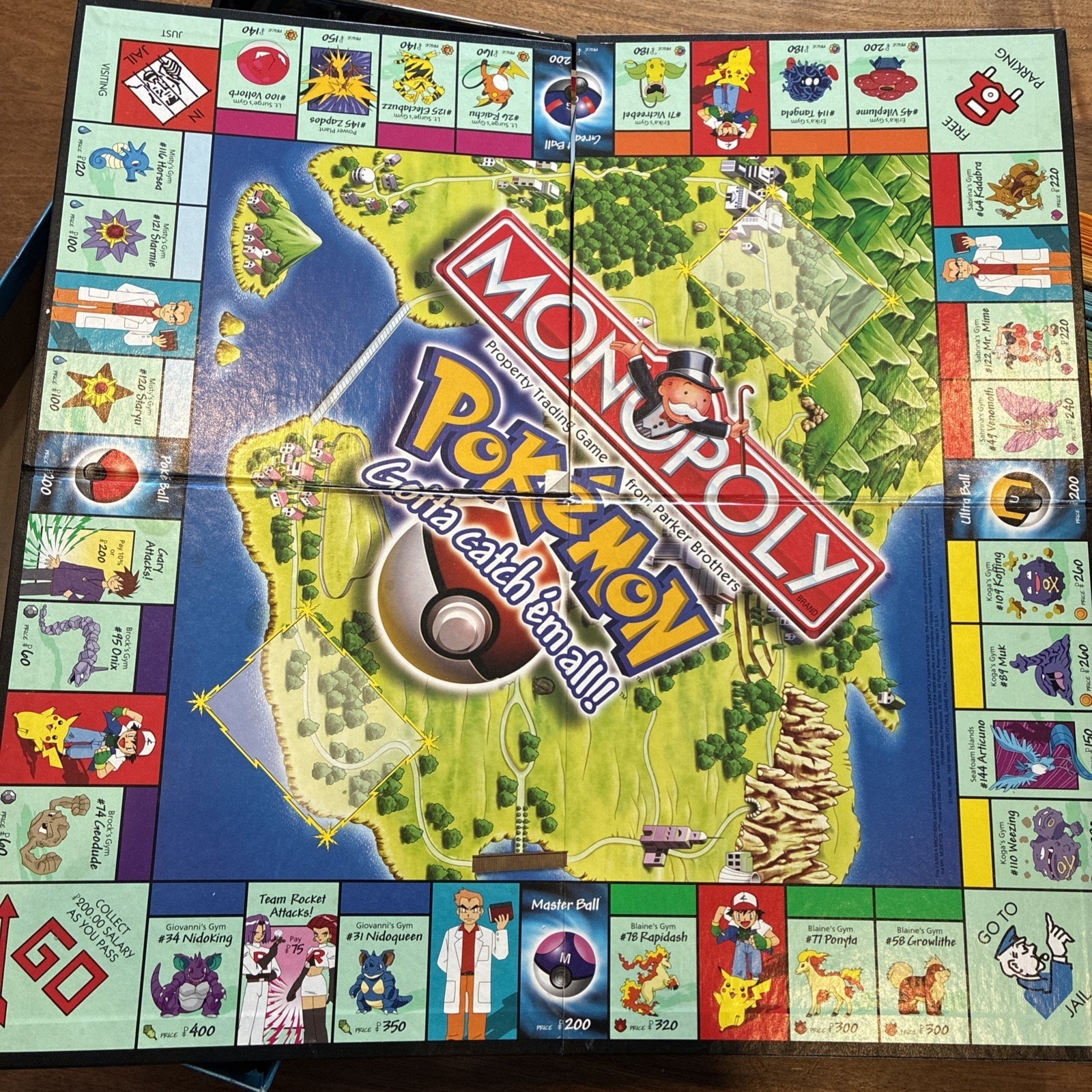 1999 Hasbro Pokemon Collector’s Edition Monopoly Board Game see pic missing pc