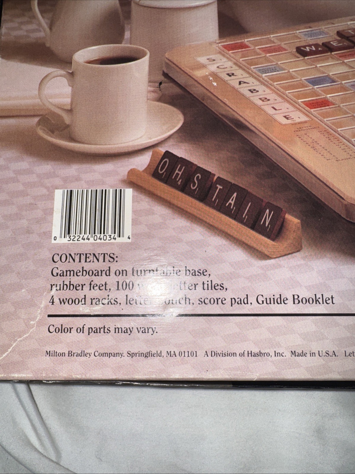 Scrabble Deluxe Edition Rotating Turntable Board Game Vintage 1989