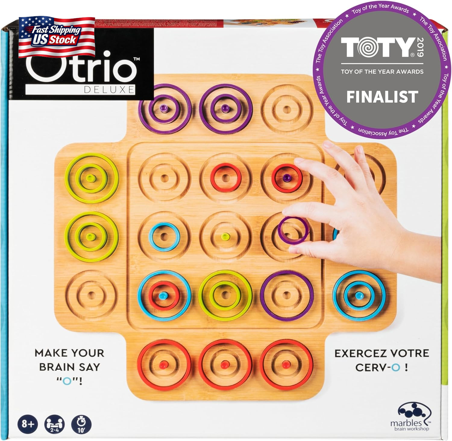 Spin Master Games, Otrio Wood Strategy Game, Interactive Puzzle Game, STEM Activ