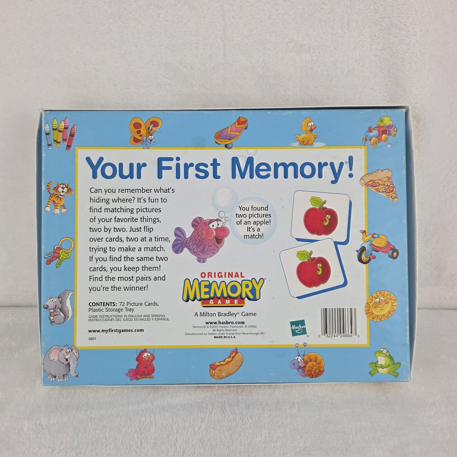 Original Memory Game 2001 Milton Bradley My First Games Edition Complete