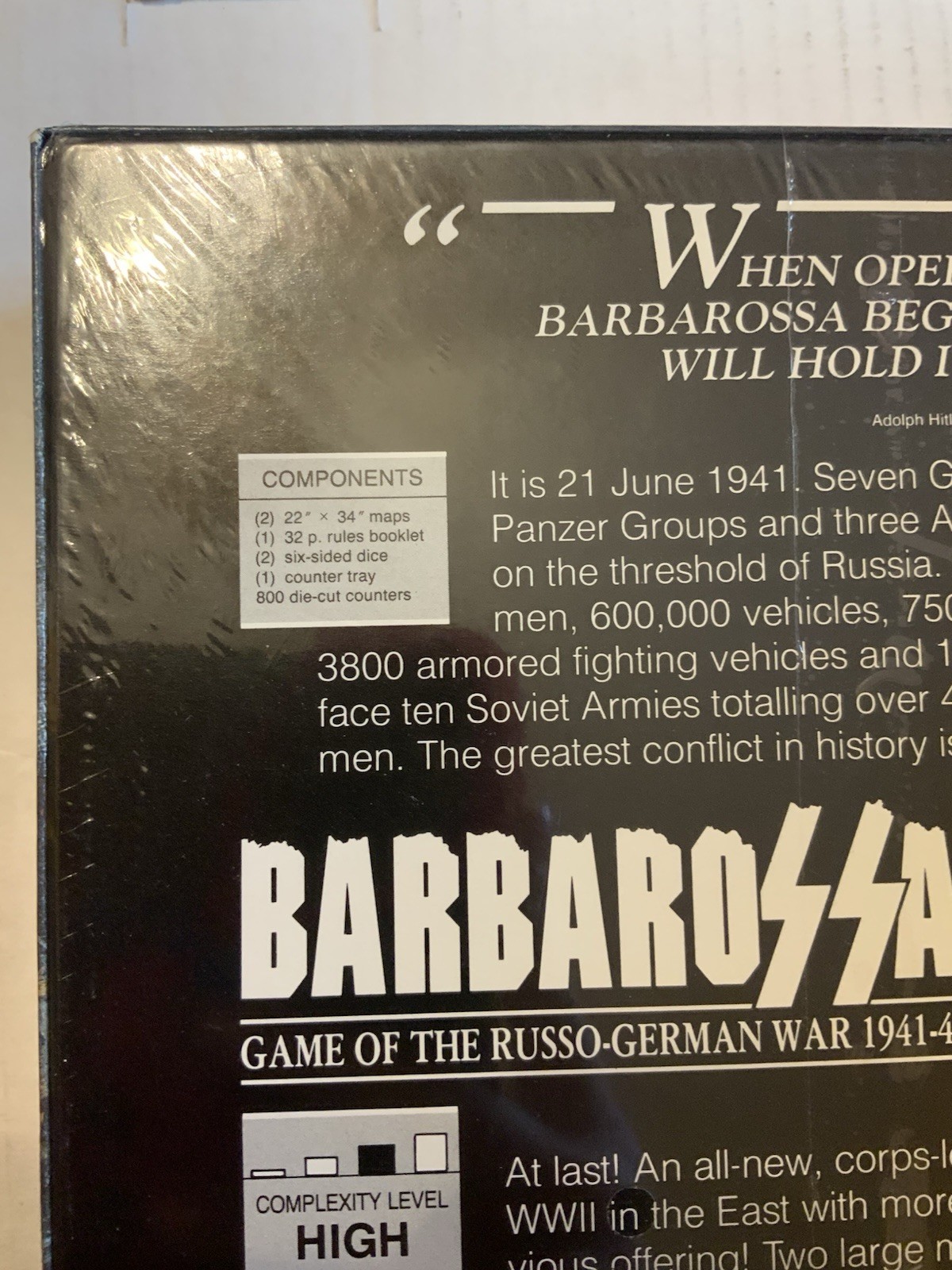 Barbarossa. SPI wargames, 1986. SW