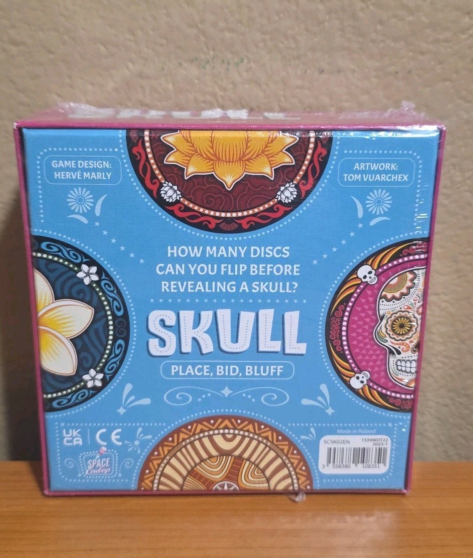 Skull Board Game – Bluffing & Bidding Party Games for Adults & Teens, Skulls NEW