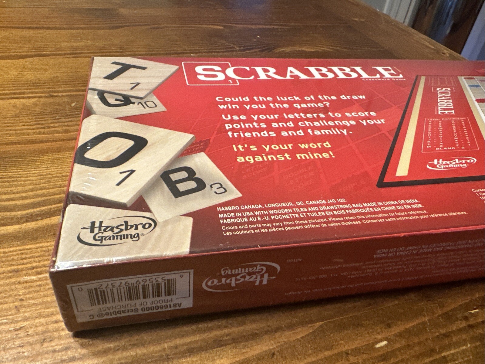 Scrabble Board Game – Crossword NEW Factory SEALED – 2013 Hasbro COMPLETE