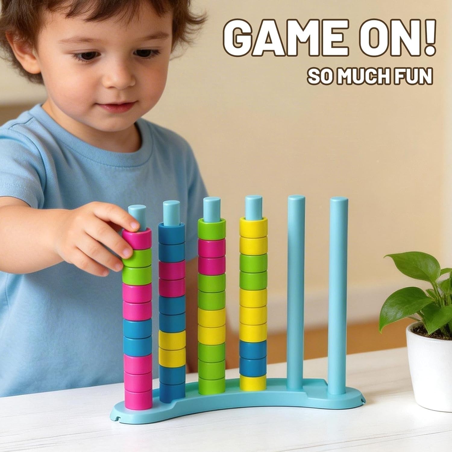 Color Matching Challenge Game – Fast-Paced Ring Stacking Puzzle for 1-2 Players