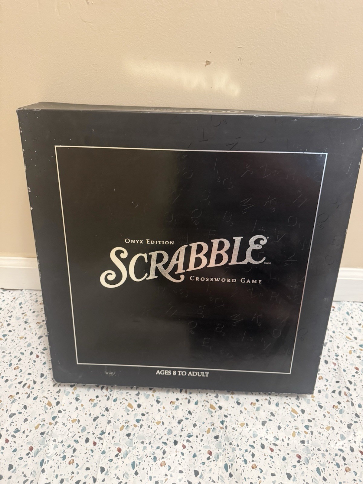 Scrabble Crossword Game Onyx Edition Parker Bros Complete 100% Rotating Board