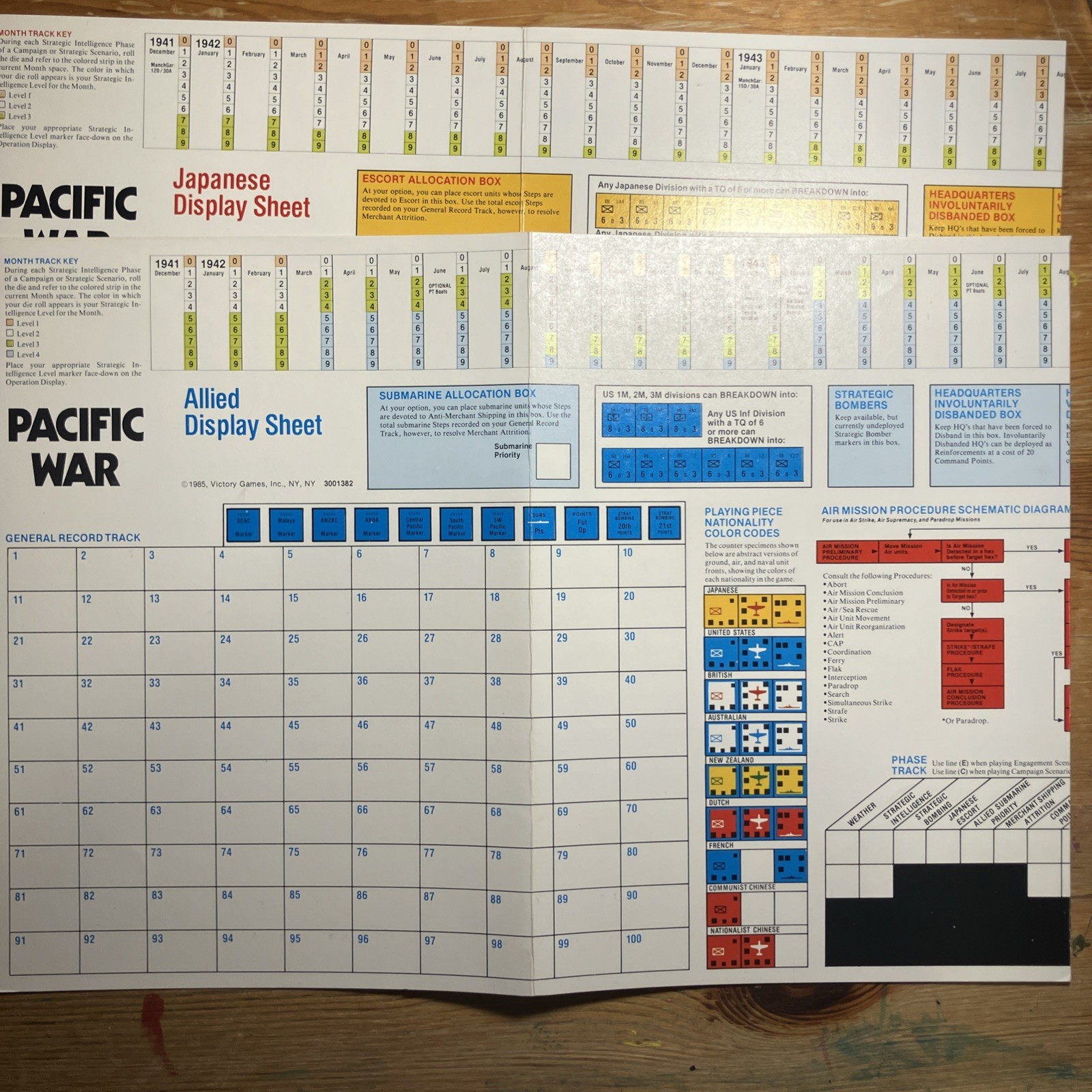Victory Games Inc. Pacific War The Struggle Against Japan 1941-1945 Laminated