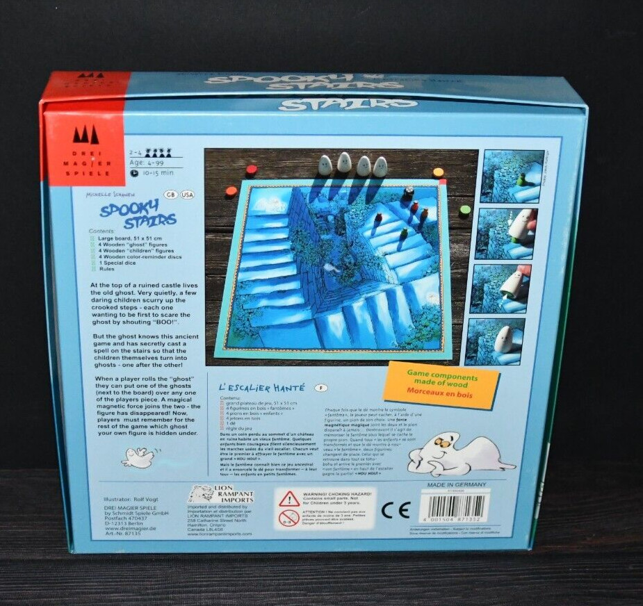 Spooky Stairs Board Game Drei Magier Spiele OOP Childrens Classic *(Note)