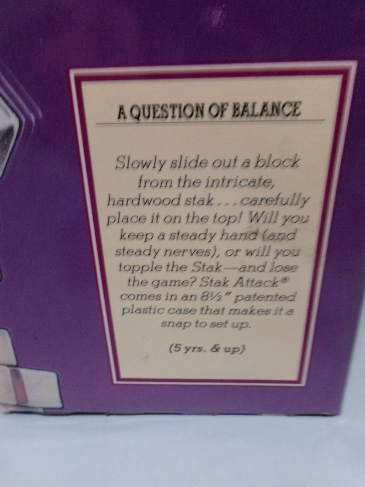 STAK ATTACK by Talicor Block Stacking Game w/ Case & Box Complete Vintage 1989