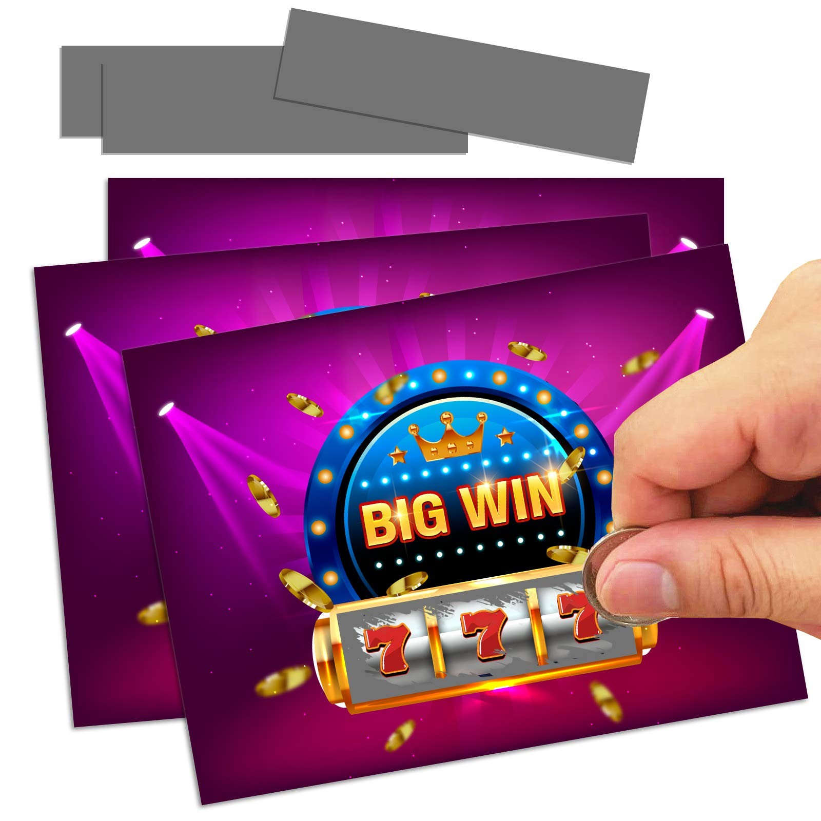 Casino Night Party Gambling Scratch Off Game Cards Slot Machine – Business Pr…