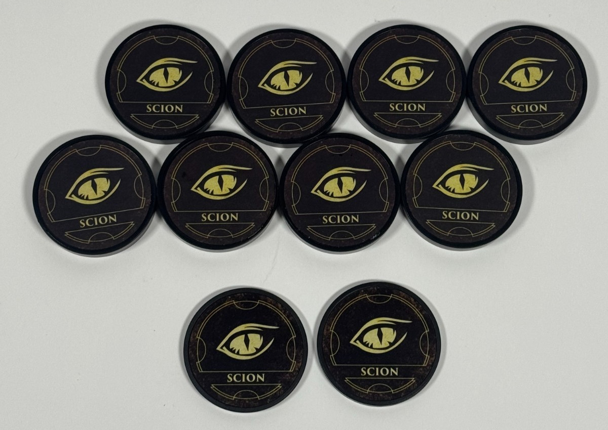 Hoplomachus Victorum Board Game Scion Chips Set of 10 COMPLETE Chip Theory Games