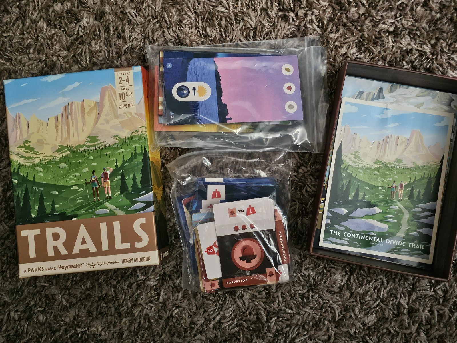 Trails A Parks Hiking Card Board Game Keymaster 2-4 Players