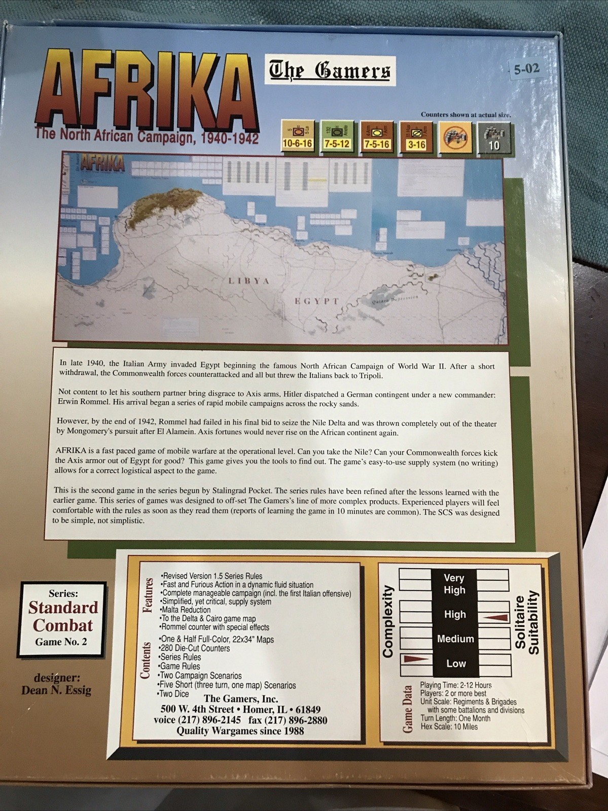 MMP/The Gamers – Afrika (Complete and Unpunched!) Great Condition