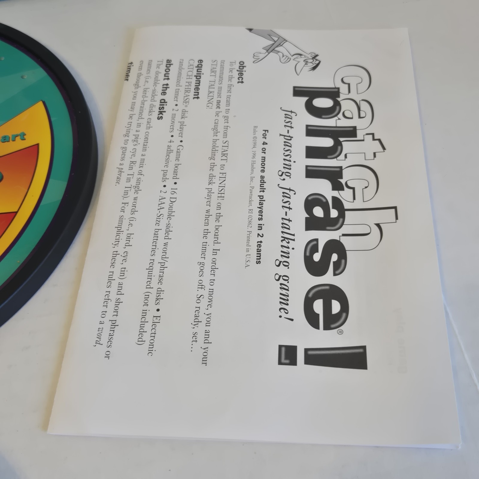 1994 CATCH PHRASE Game by Parker Brothers **COMPLETE**