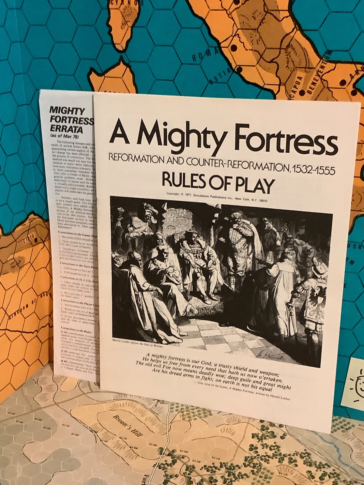 A MIGHTY Fortress 1532-1555 Unpunched SPI 1977 multi-player Protestant-Catholic
