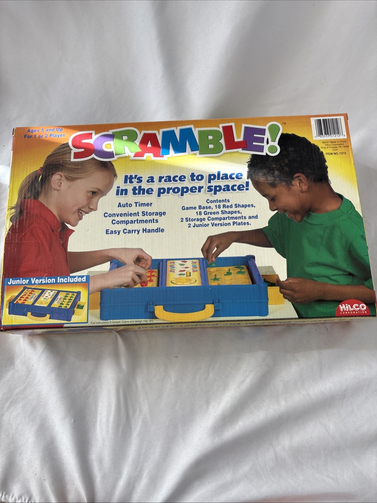 SCRAMBLE! Board Game COMPLETE 2007 Hilco Corp 1-2 Players Junior Version Incl