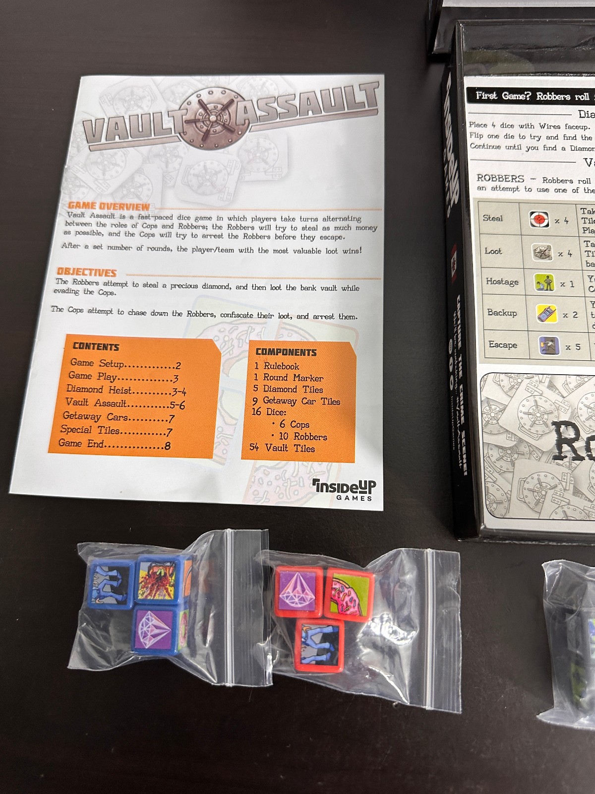 Vault Assault – Inside Up Games | Würfelspiel | DE | Vollständig | Unbespielt
