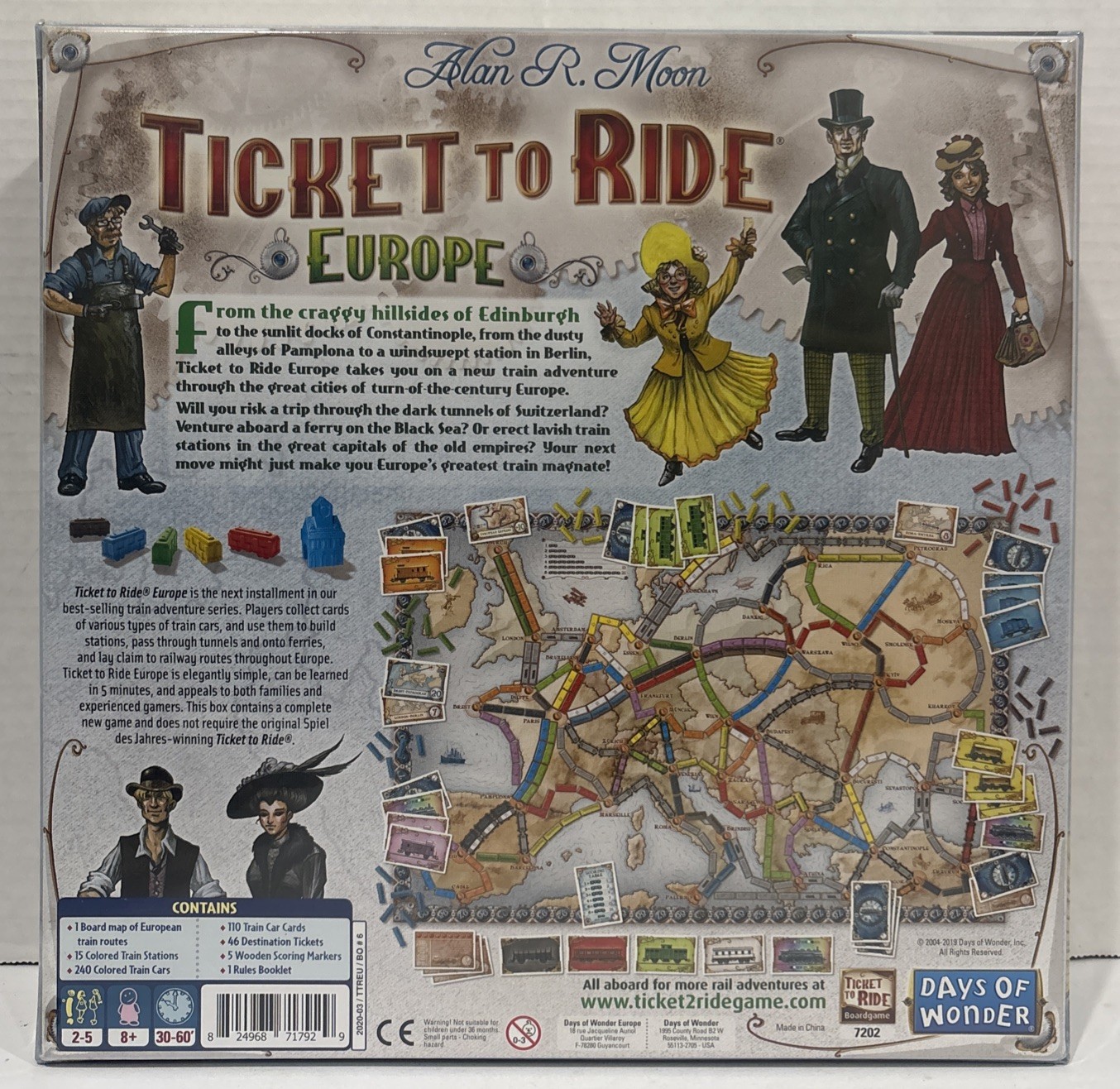 Days of Wonder Ticket to Ride Europe Board Game – Brand New Factory Sealed
