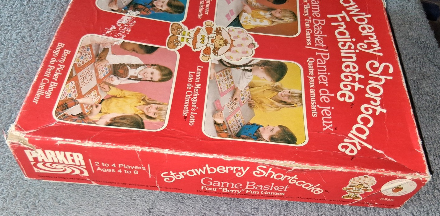 Strawberry Shortcake Fraisinette Berry Game Basket Panier De Jeux French 1981