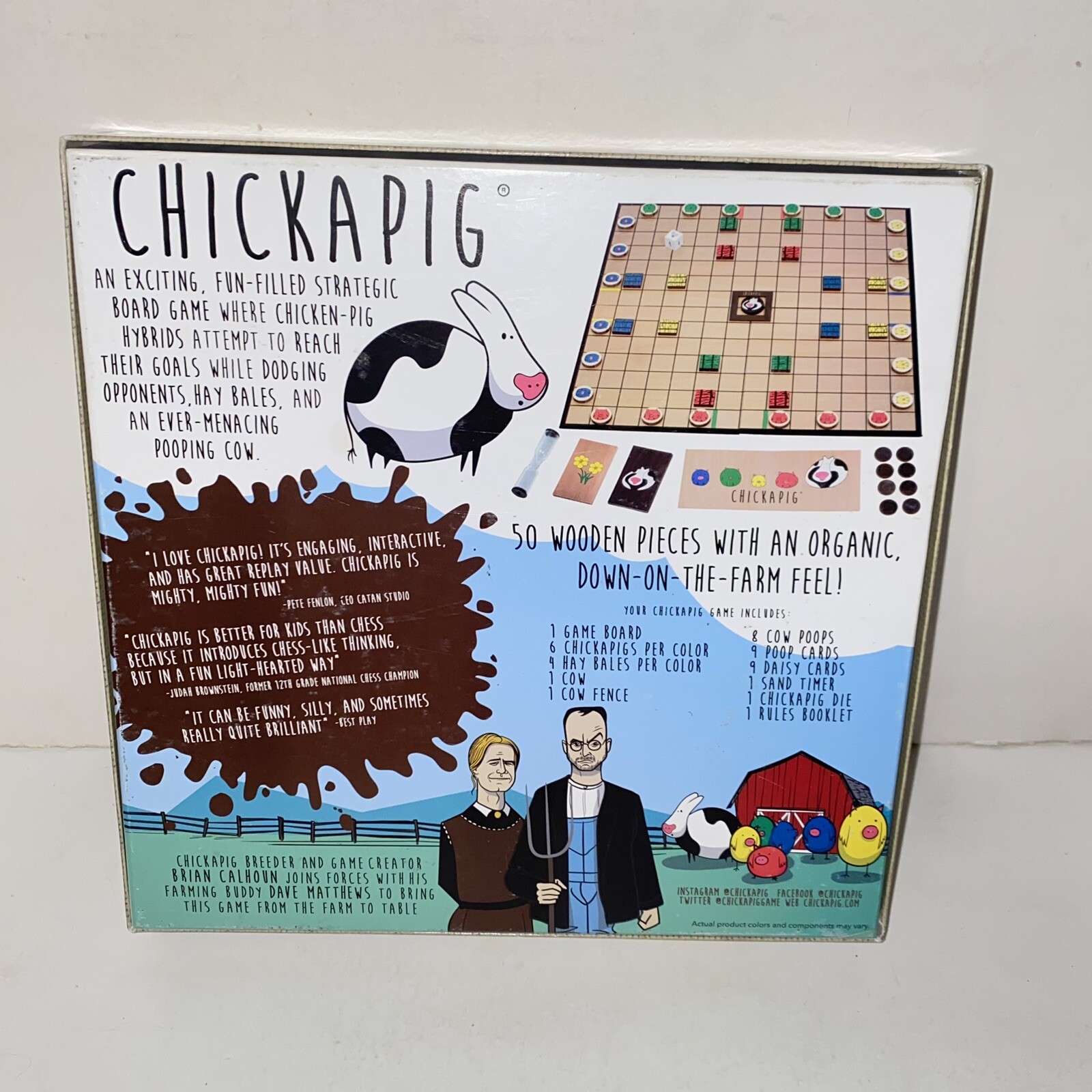 Buffalo Games Chickapig A Farm To Table Game Ages 8+ Family Board Game Complete