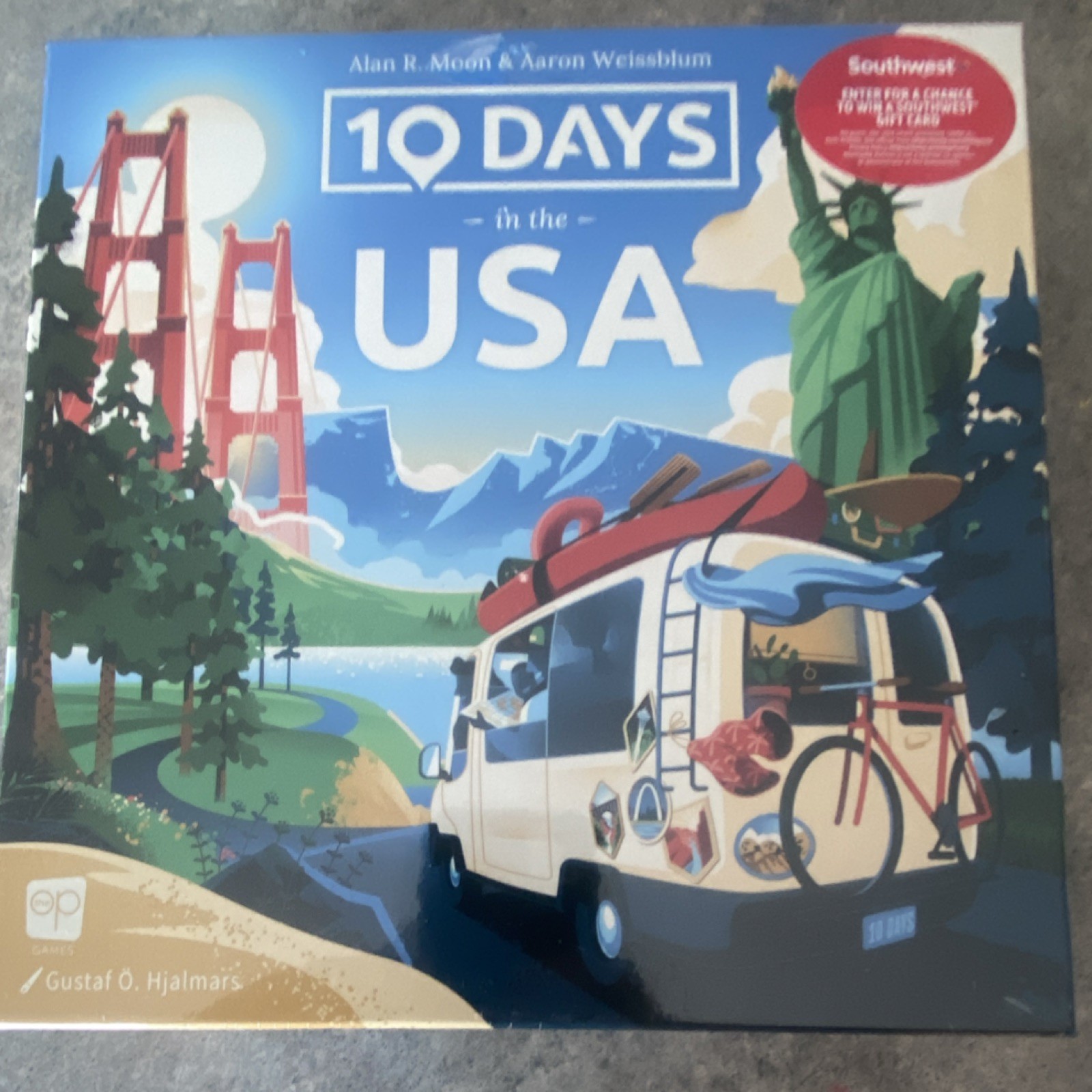 OP Games 10 Days in the USA Board Game Travel Theme Complete Game