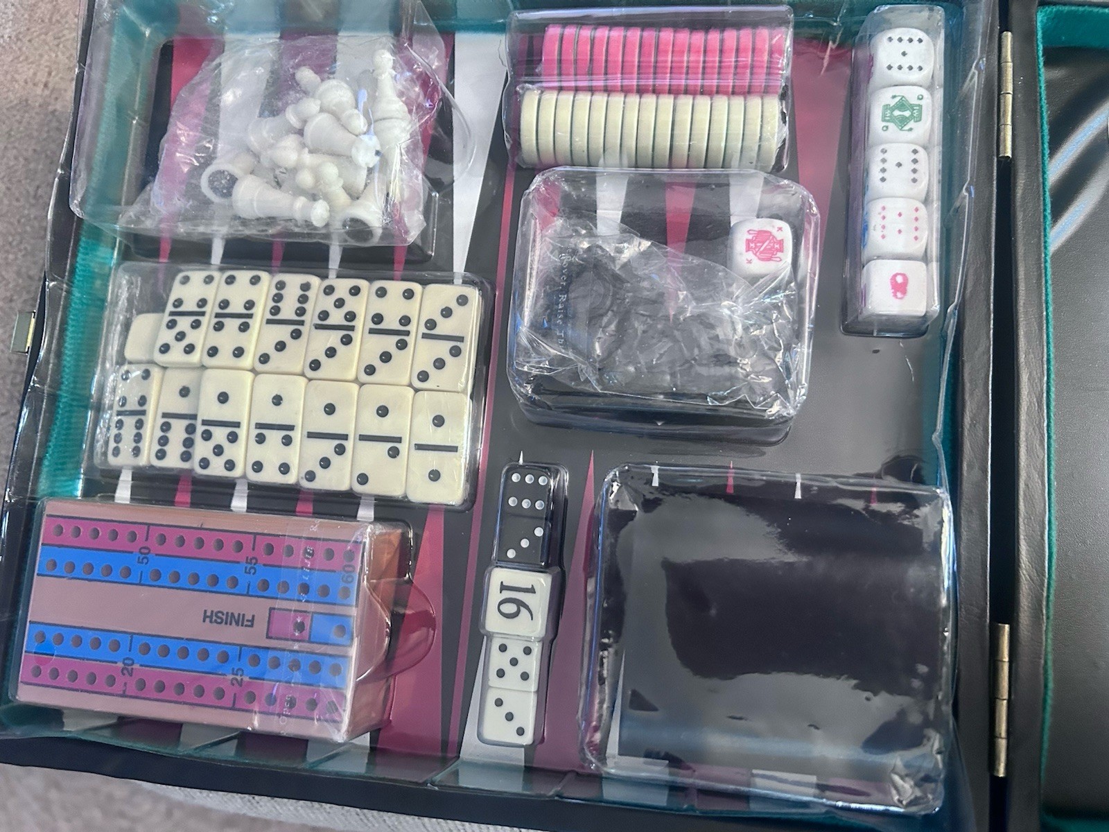 Multi-board Game Box With Latch To Keep Shut