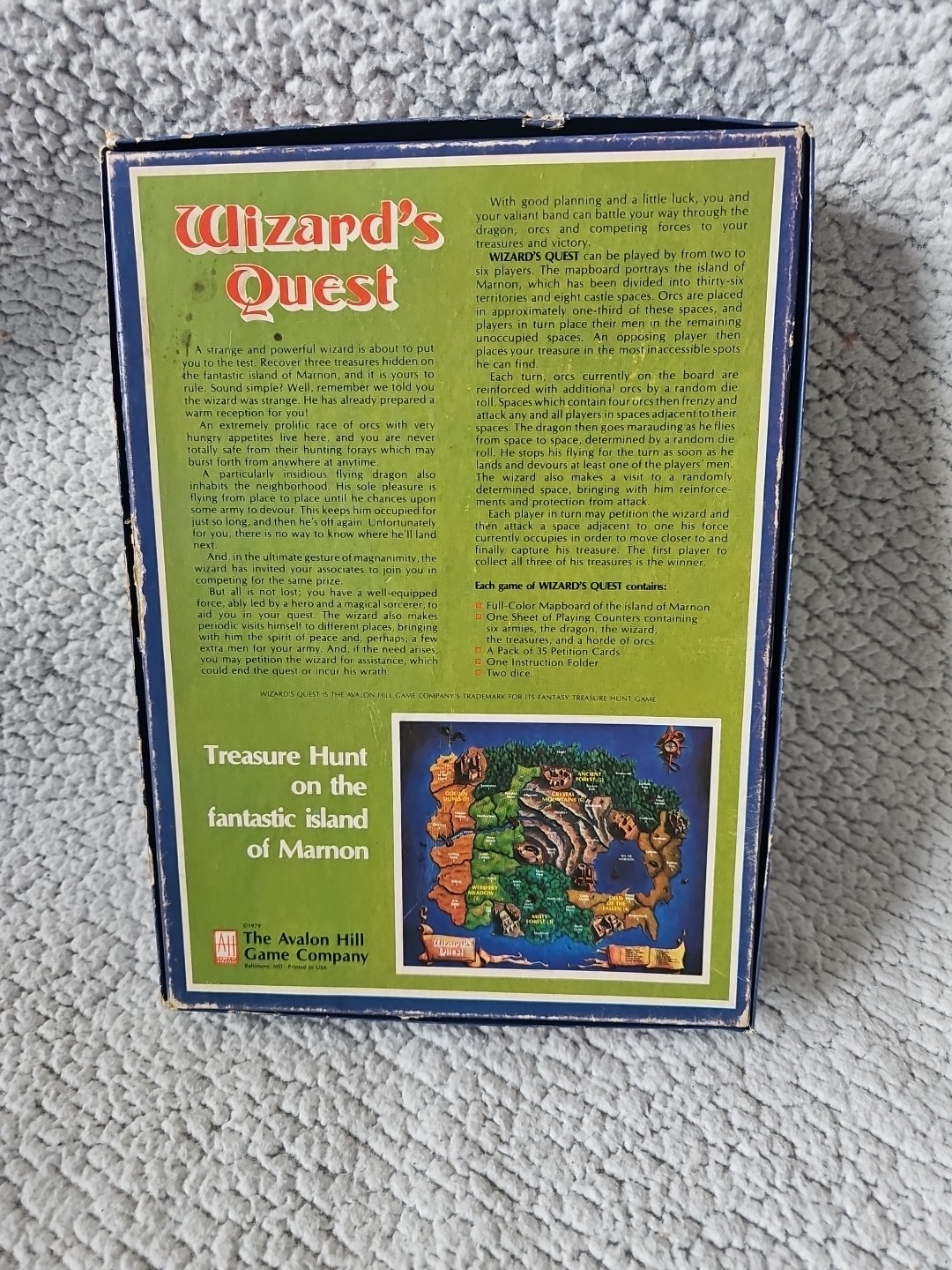 1979 Vintage Wizard’s Quest The Avalon Hill Game Company SEE DISCRIPTION