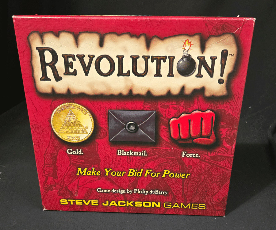 Steve Jackson Games Revolution! Strategy Bidding Board Game 1st Edition