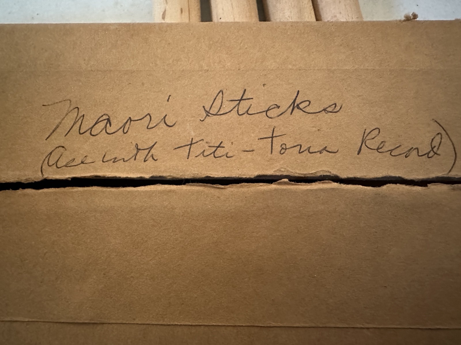 Vintage Maori Stick Game 45 record sticks set New Zealand Titi toria Ti Rakau