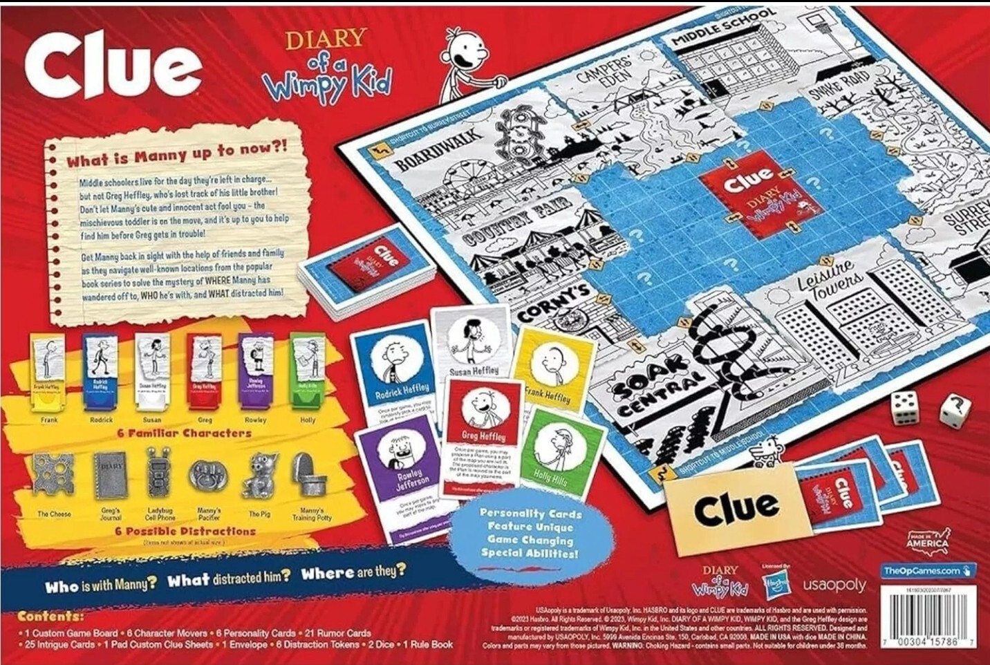 USAopoly Diary of a Wimpy Kid Clue, Board Game