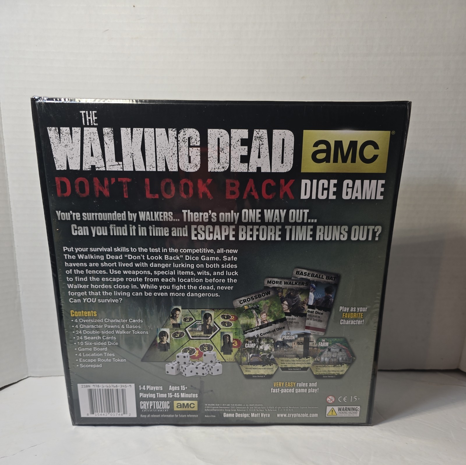 The Walking Dead AMC Don’t Look Back Board Game Dice Rolling Game 1-4 Players